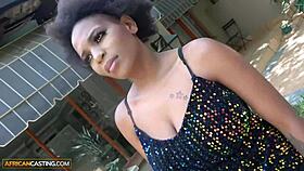 can you handle this monster cock in your big ass? agent asks black diva during casting