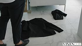 Vixen Blonde Ada Caught Masturbating By Boss