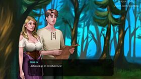 Wal asks to touch big titties in the cave