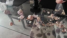 I love watching this Latina blonde show off her big ass and pussy