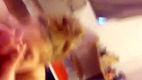 wife passionately performs rimjob on husband, feeling intense emotions.