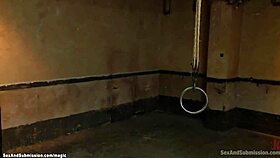 Ginger Ebony Bound And Roughly Fingered In BDSM Scene