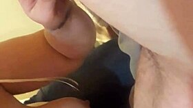 wife passionately performs rimjob on husband, feeling intense emotions.