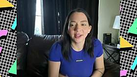 Intriguing redhead teen with small tits faces a deep facial in a casting interview.