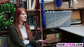 Shoplifting teen gets punished by police at the store.