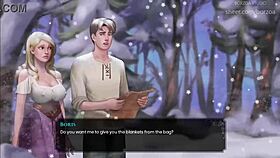 Wal asks to touch big titties in the cave