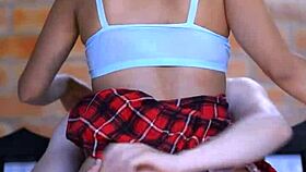 Shy latina teen reveals hidden desires in private apartment. She orgasms with tight pussy.