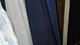 This milf is getting a creampie in the dining room during intense sex