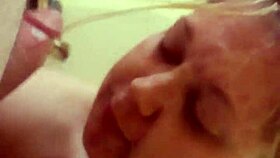 wife passionately performs rimjob on husband, feeling intense emotions.