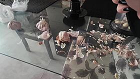 I love watching this Latina blonde show off her big ass and pussy