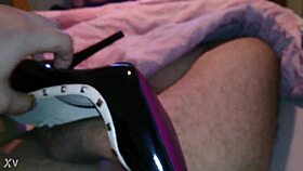 I cum inside sexy italian girl's high heels stiletto pumps climax