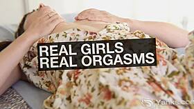 Brunette Ava Masturbates with Hairless Big Clit Using Toys and Dildo in Shaved Softcore Session