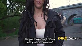 Colombian woman shows off her curves for money