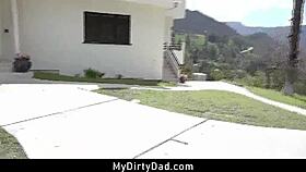 Cute April Reid gets pounded hard by stepdad in wild action.