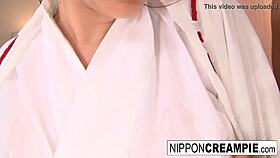 My big titty babe got soaked in cum from seven guys