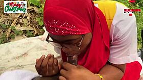 romantic christmas sex scene in nigerian farmyard with shaved pussy