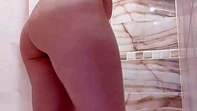 Red-Haired Milf Locks Bathroom Door to Masturbate and Cum Hard