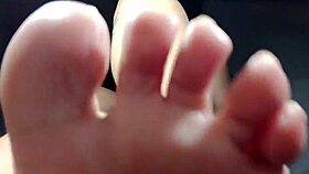 imagine her dominating you with her feet in this fetish video
