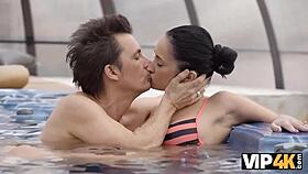 hey, wanna watch this skinny pornstar strip down to get drilled by an older guy?