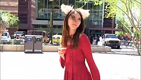 Fox costume squirting hard in 1080p!