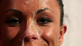 vau, požrešna lepotica pogoltne vsako kapljo sperme!