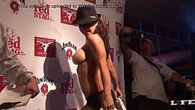 Miss sexy fishnets competes in key west wet t-shirt contest