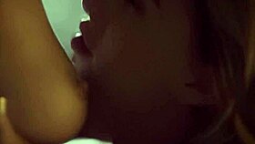 Two babes lick pussies passionately! Natural tits bouncing in college!