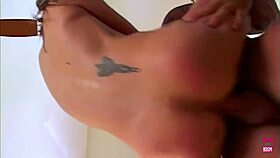 Horny Brunette Makes Blonde Friend Watch Her Fuck Man on Couch