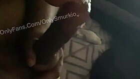 Mature ebony milf gives sloppy blowjob to big cock, spitting and wetting it suggestively.