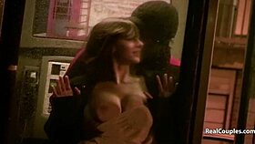 Interracial couples daring outdoor fuck