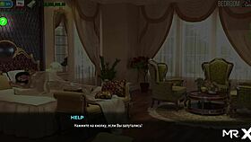 fashionbusiness maid strips down completely in episode 1. her big tits shine in sexy anime style.