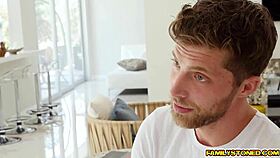 Ella Knox sucks dad and step bros' cocks