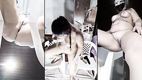 Anal Close-Up Triple Video: BBW Slut Undresses And Masturbates In Homemade Scene