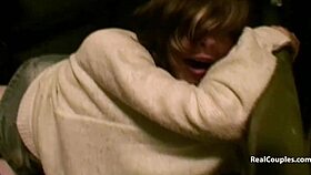 Interracial couples daring outdoor fuck