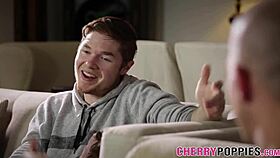 Teen Brunette Cuckolds Boyfriend by Riding Big Monster Cock.