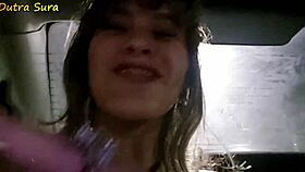 Latina teen offers shaved pussy to uber driver for payment