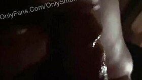 Mature ebony milf gives sloppy blowjob to big cock, spitting and wetting it suggestively.