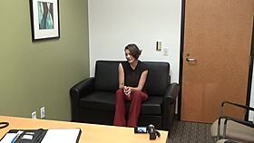 zelda casting pov on the sofa with rough interview. second part of the series.