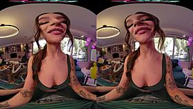 Vrhush April Olsen grips your cock tight in doggystyle. Bent over with clothes ripped for hardcore action.