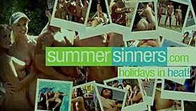 group summer fucking by the pool with fingering and deepthroat