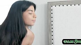 stepdaughter gets paid for blowjob and fuck with her stepbro