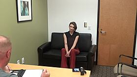 zelda casting pov on the sofa with rough interview. second part of the series.