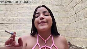 Goddess Demands Worship Of Her Big Ass And Gold Heels While Smoking