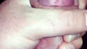 she just relaxes and starts touching herself slowly