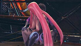 Makai Kishi fucks tight pussy in spooning pose, creampie on floor