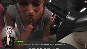 In a scent 20 - lady boss sucking on a parking lot