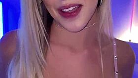 busty blonde's intense debut