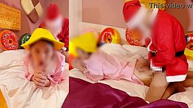 Naughty Christmas Creampie For Tiny Pussy!