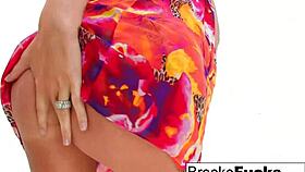 Watch Brooke Brand get naughty in her summer dress