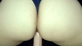 Watching Brazil game, naked slut masturbates pussy with toys seeing hot men